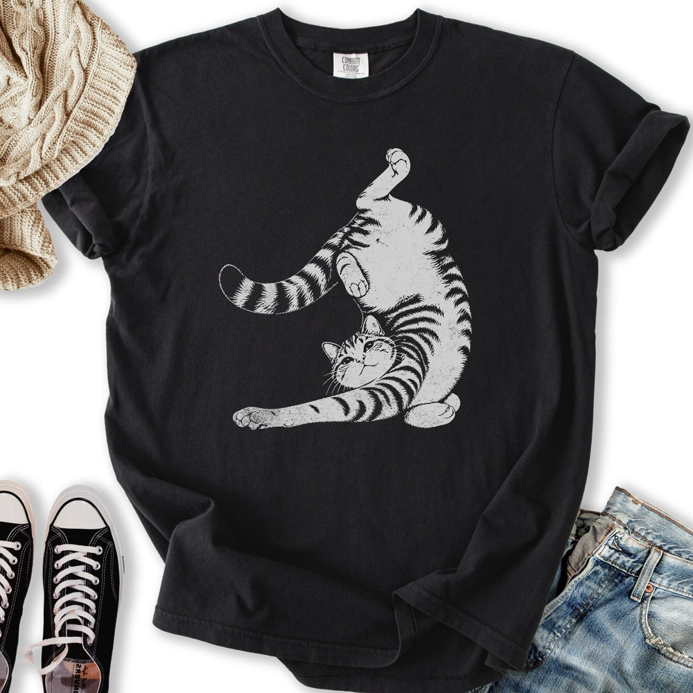 Cat Yoga Pose Relaxed Tee