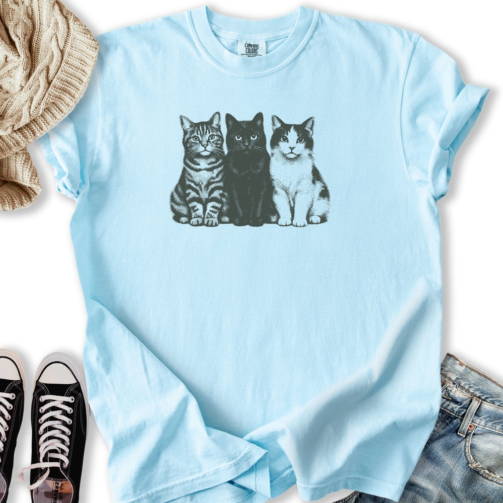 Three Cats Relaxed Tee