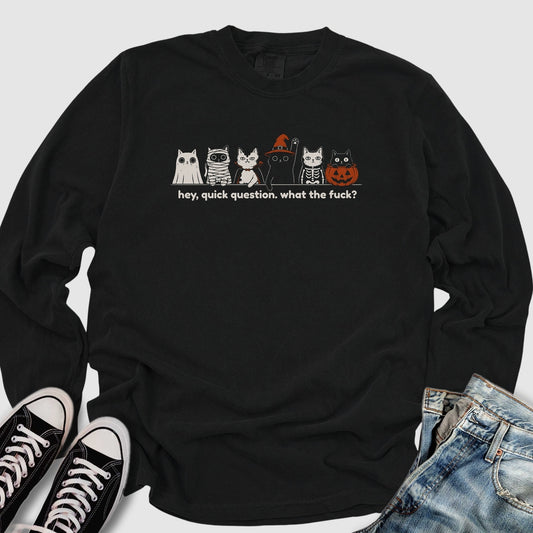 Quick Question Halloween Long Sleeve Tee