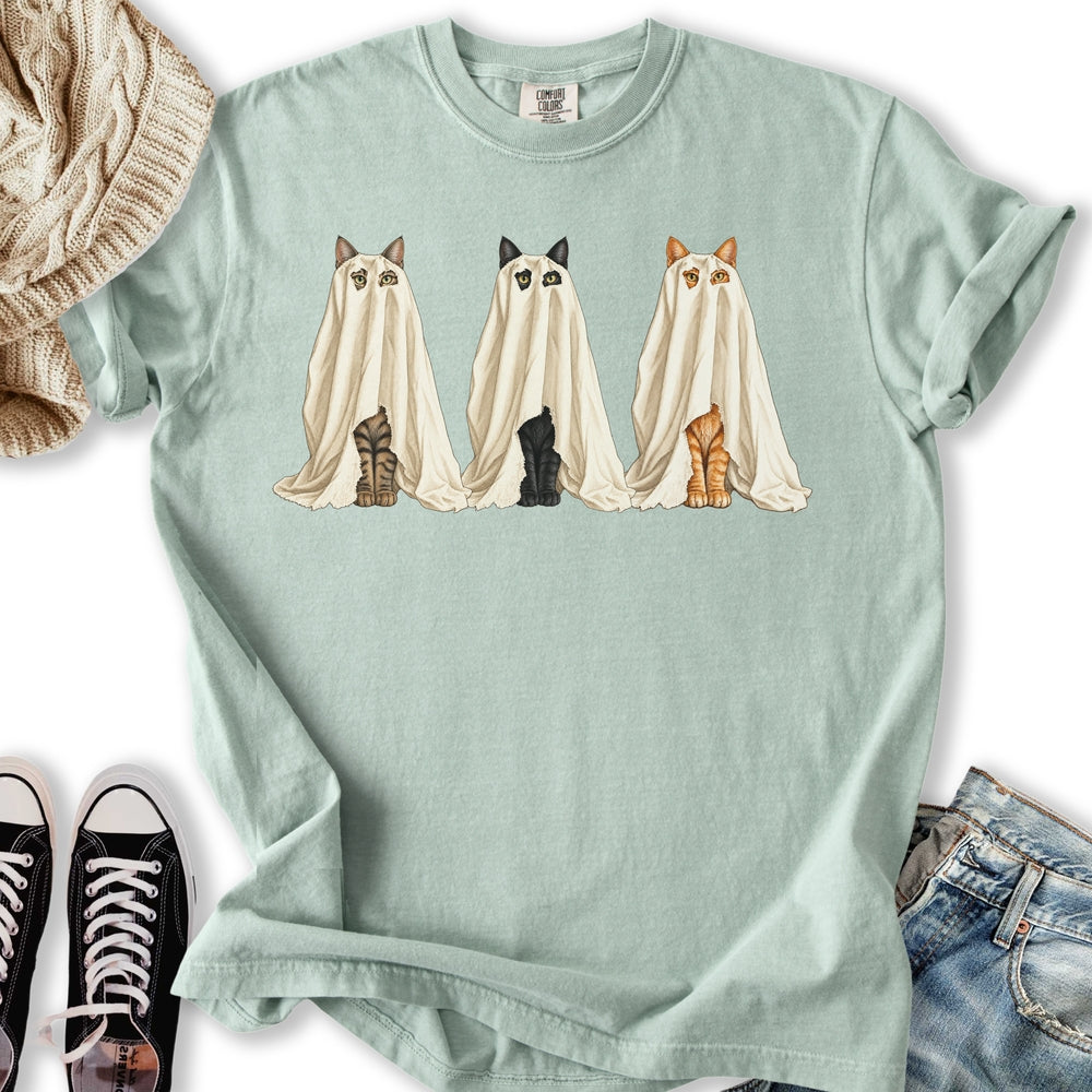 Three Ghost Cats Relaxed Tee