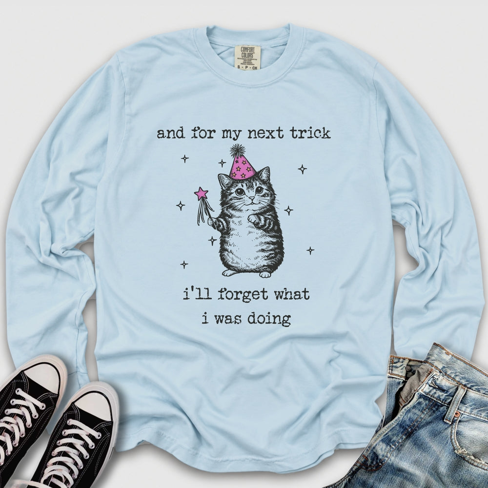 Forgetful Cat Long Sleeve Tee