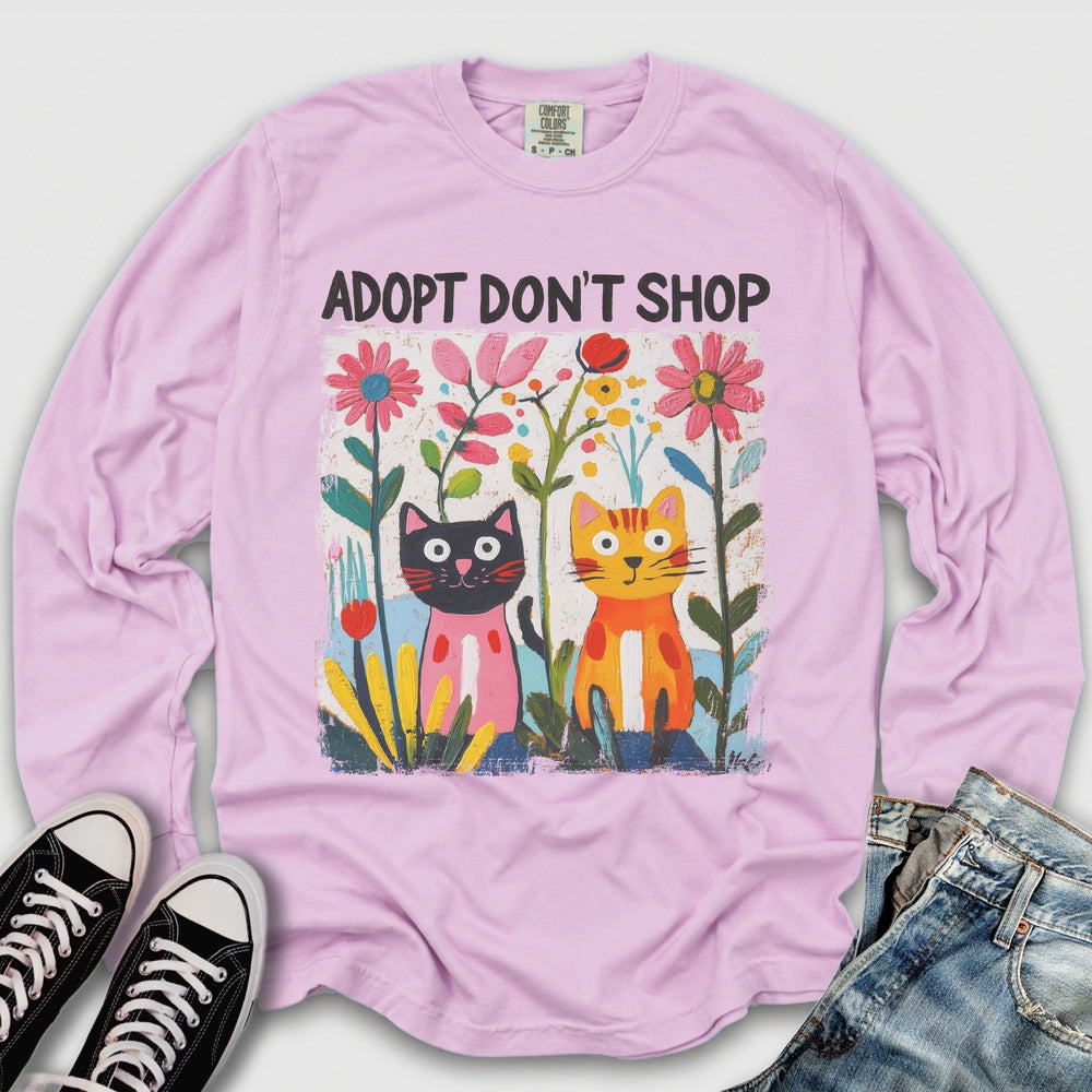 Adopt Dont Shop Long Sleeve Tee
