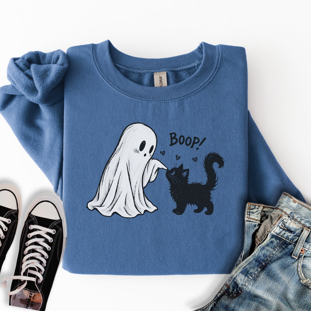 Boop Ghost and Cat Sweatshirt