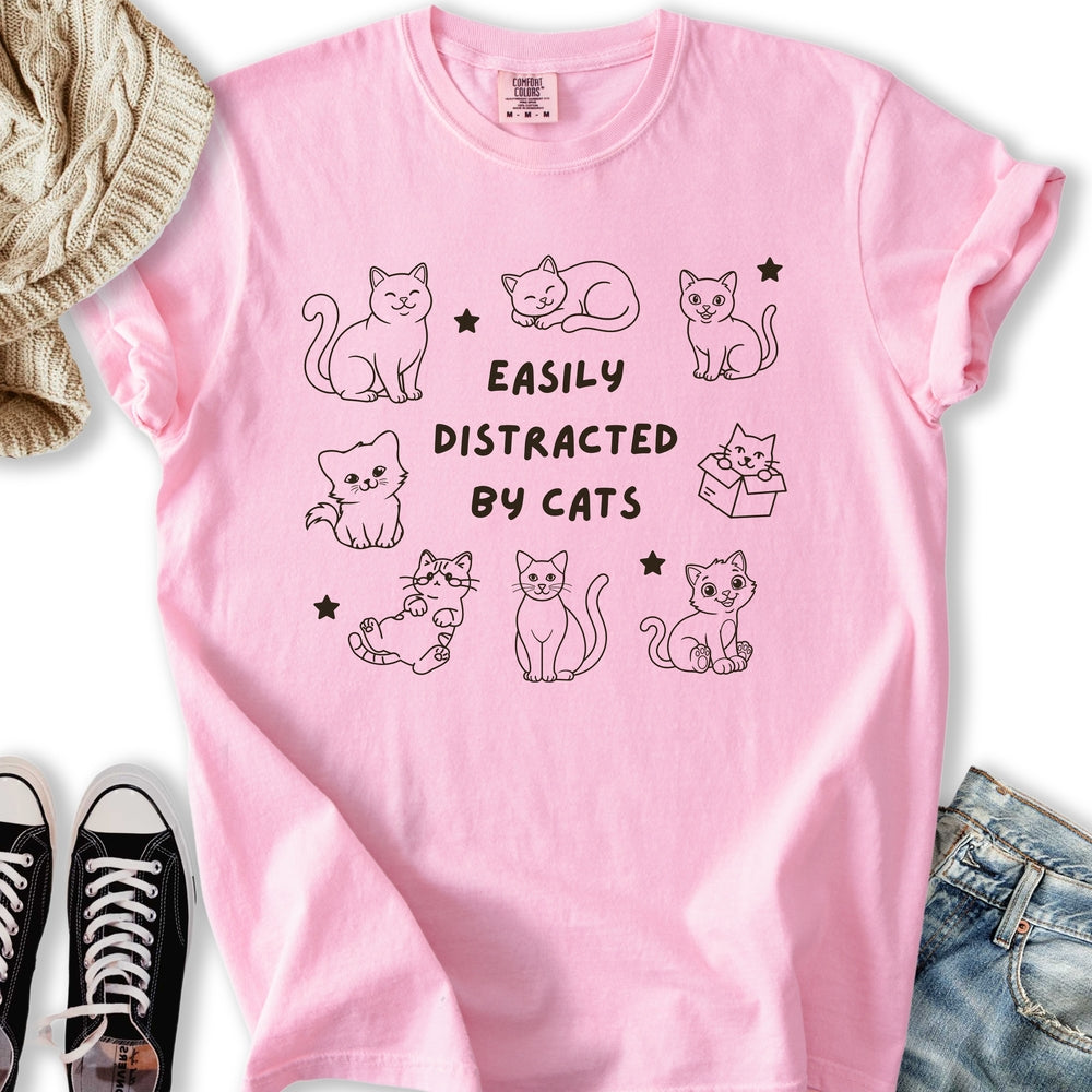 Distracted by Cats T-Shirt