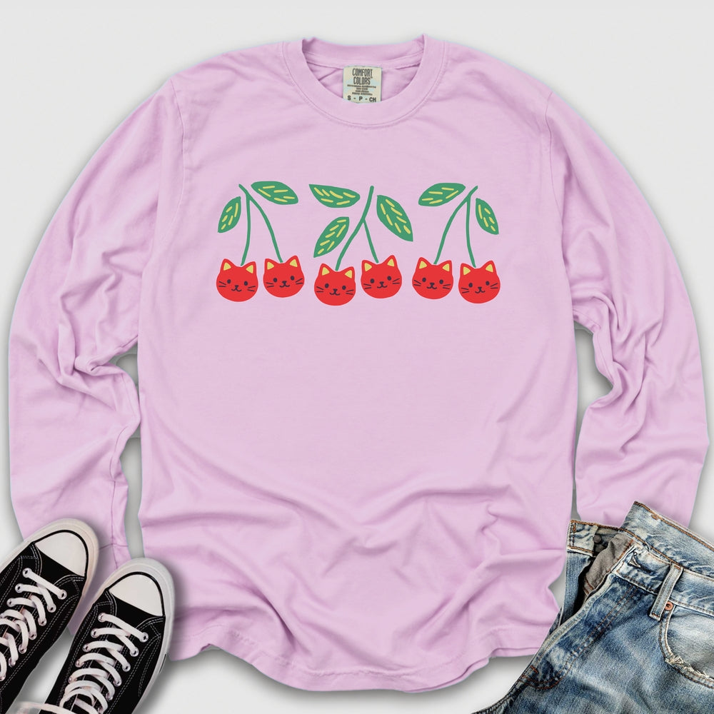 Cherry Kittens Long Sleeve Tee