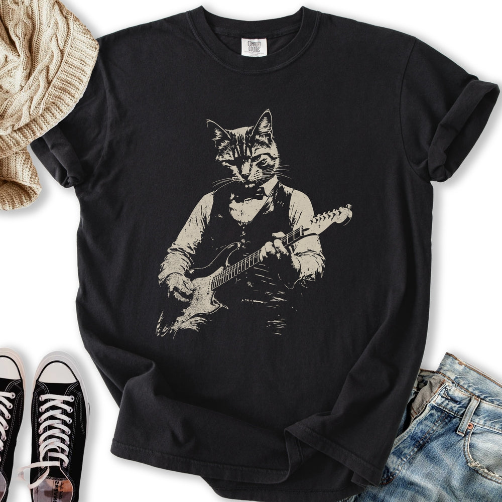 Cat Jammer Guitarist T-Shirt