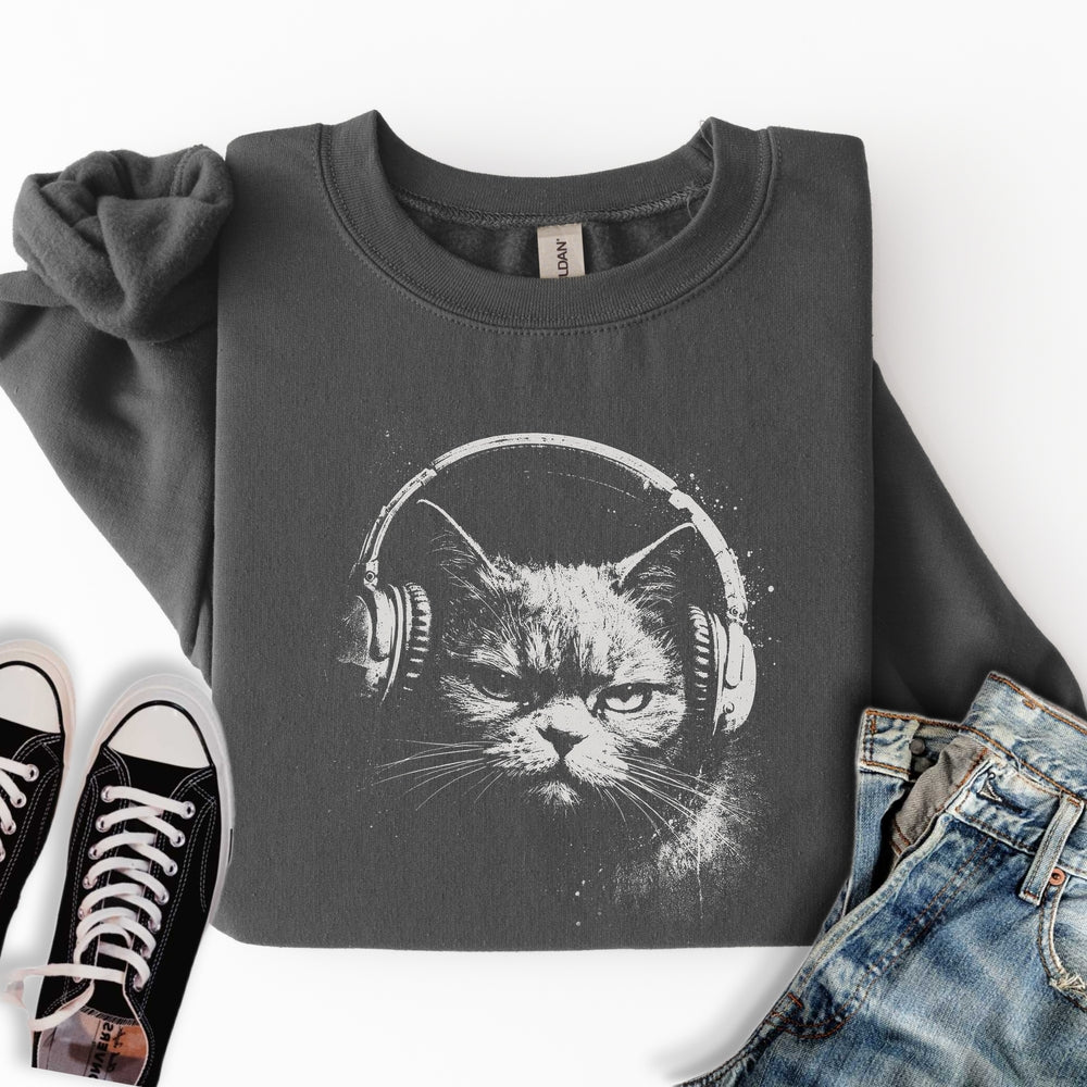 Headphones Cat Sweatshirt