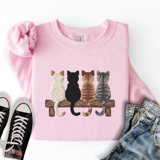 Four Cats Yarn Sweatshirt