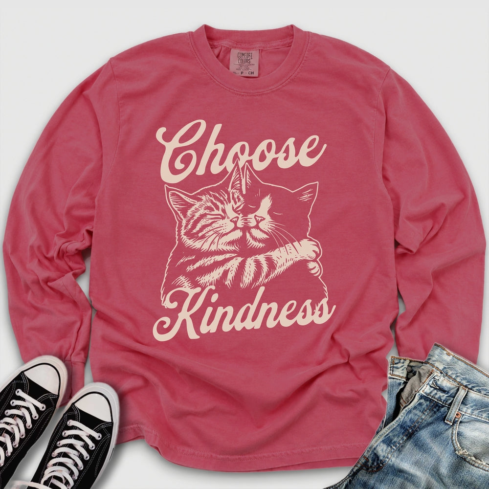 Choose Kindness Cats Long Sleeve Tee