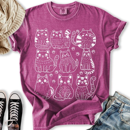 Line Art Cats T-Shirt