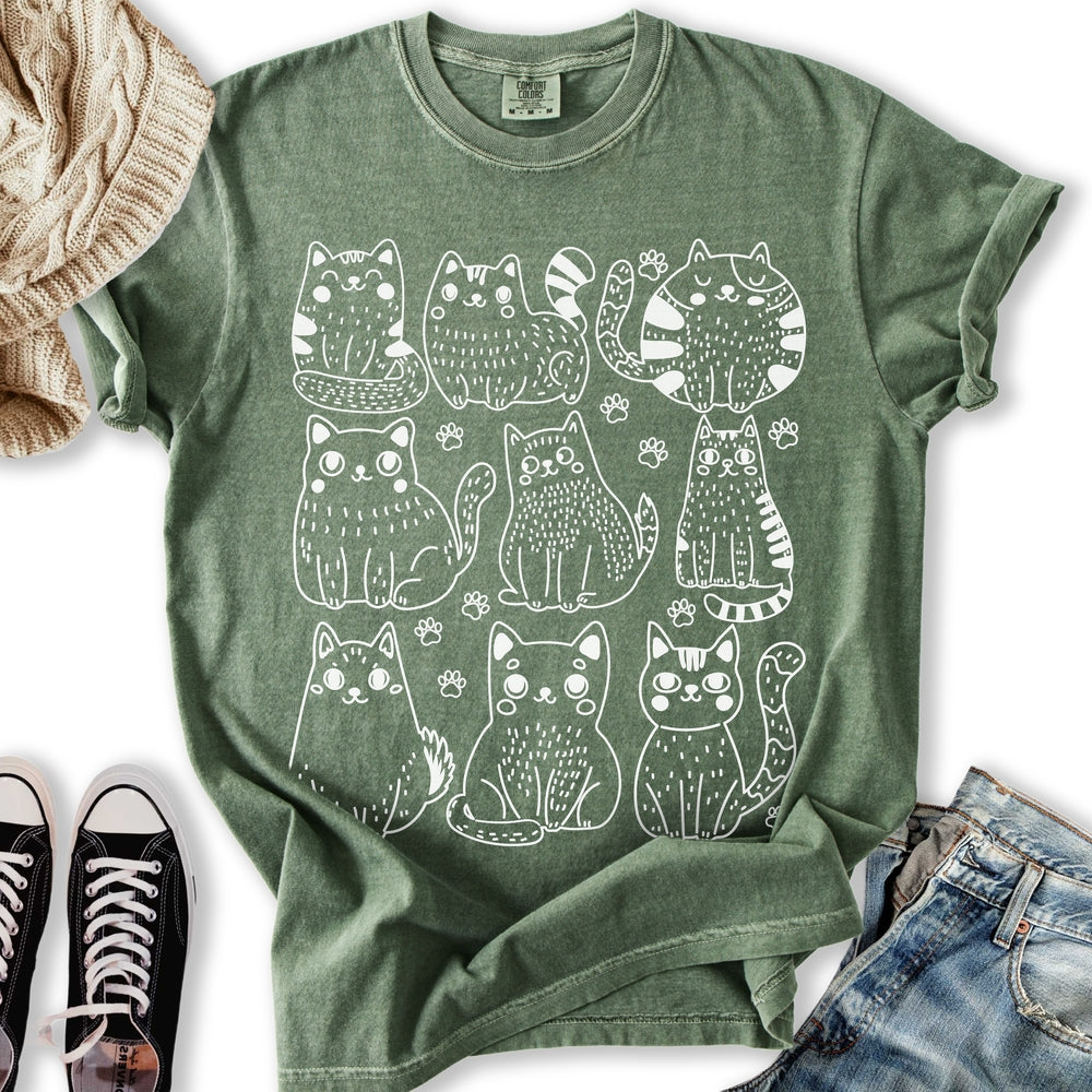 Line Art Cats T-Shirt