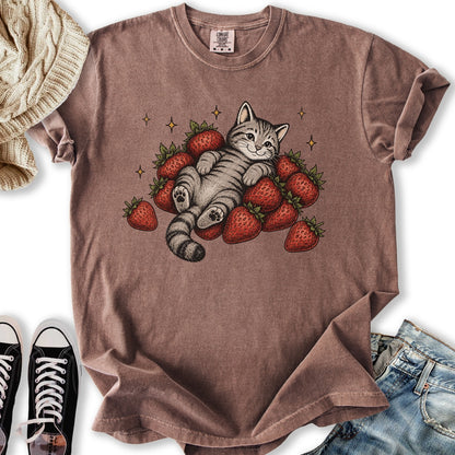 Strawberry Cat Relaxed Tee