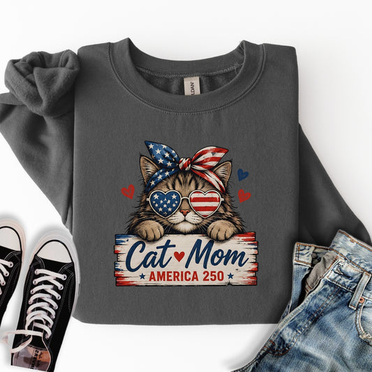 Cat Mom America Sweatshirt