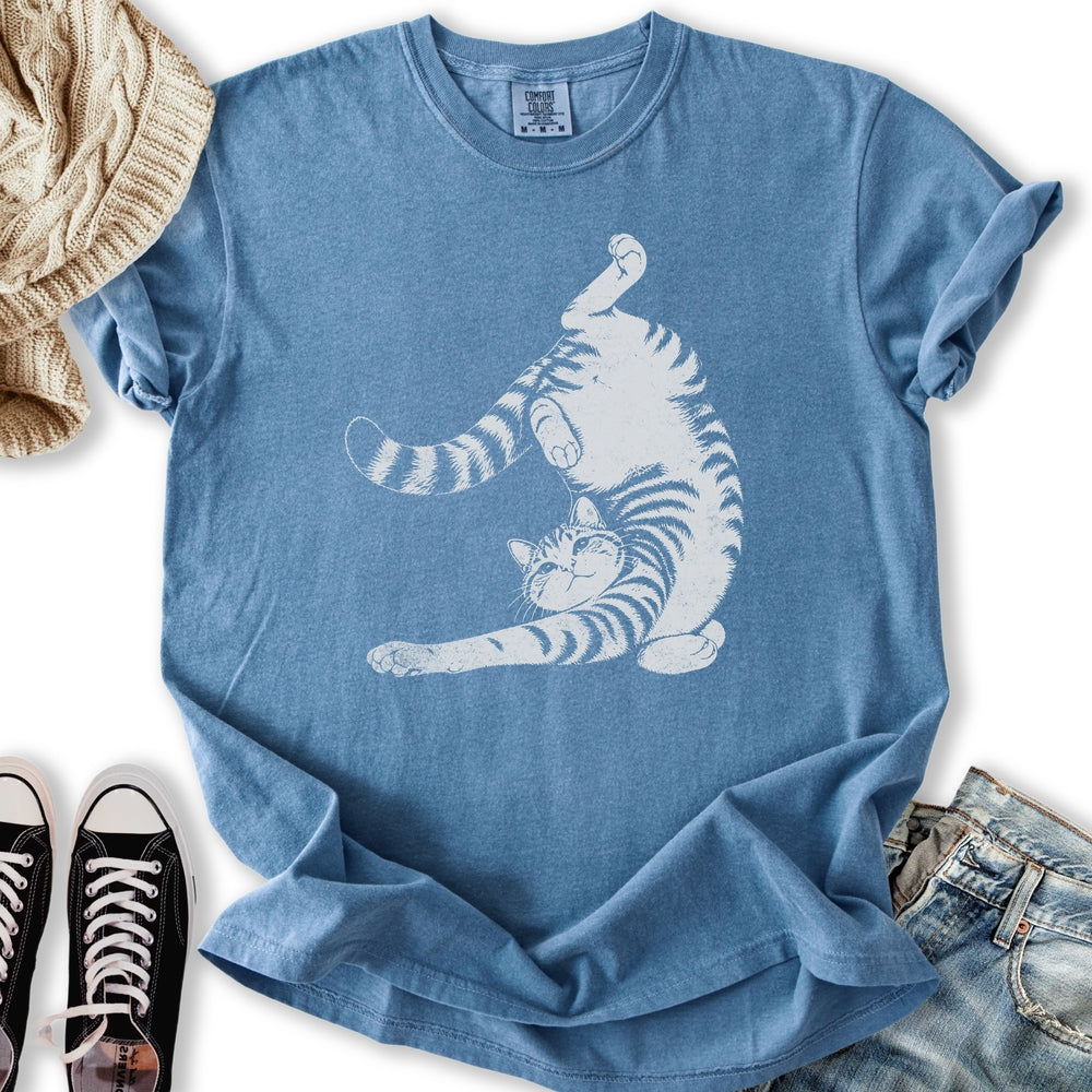 Cat Yoga Pose Relaxed Tee