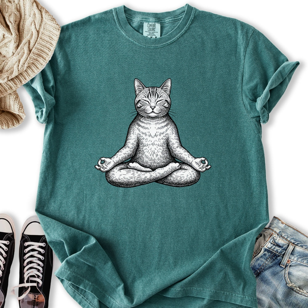 Yoga Lotus Cat T-Shirt