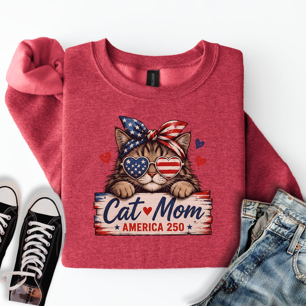 Cat Mom America Sweatshirt