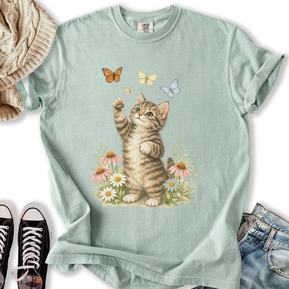 Vintage Garden Kitten T-Shirt