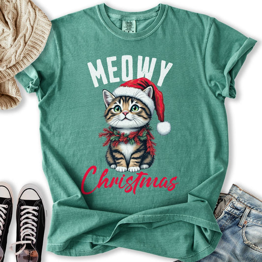 Meowy Christmas Kitten T-Shirt