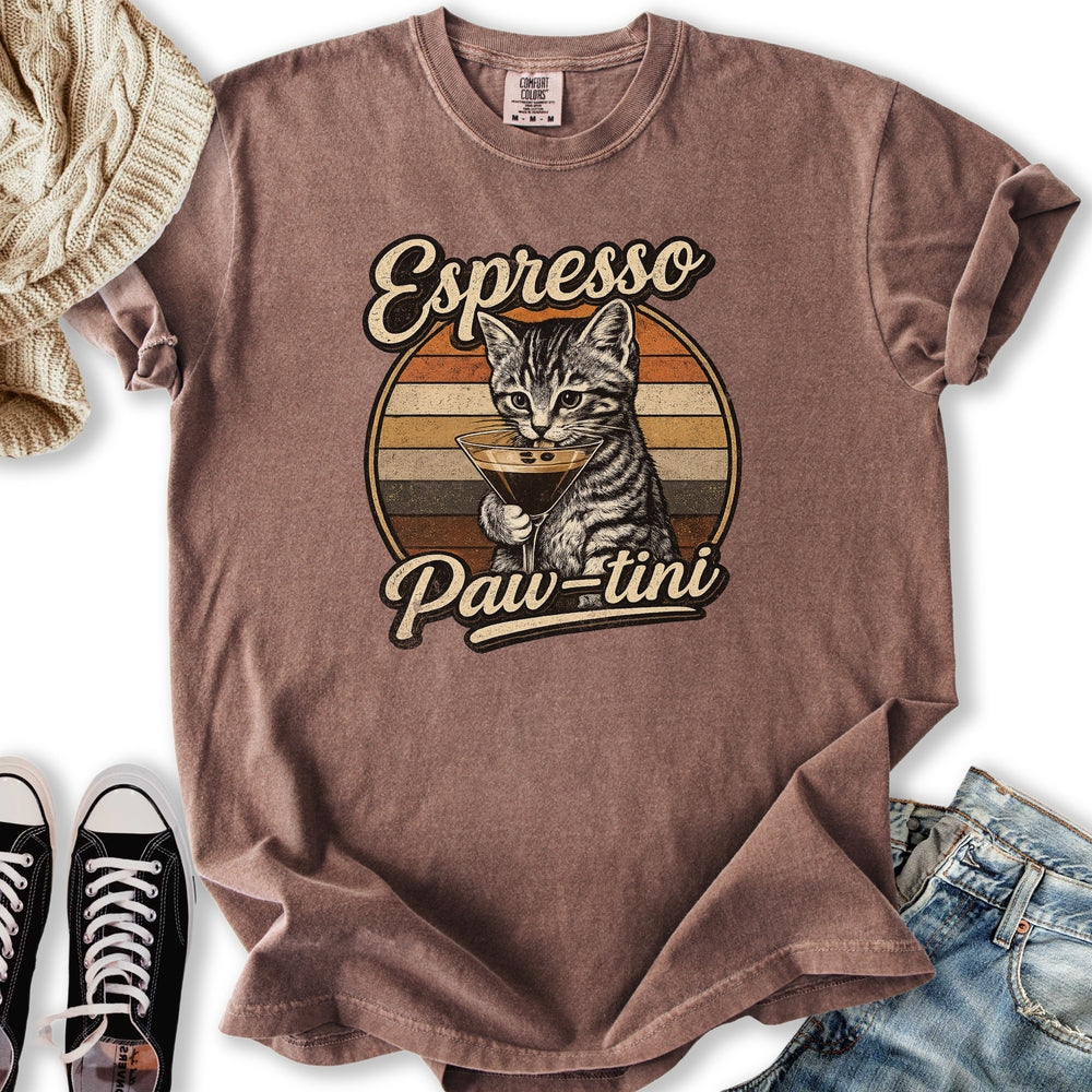 Espresso Pawtini Cat T-Shirt