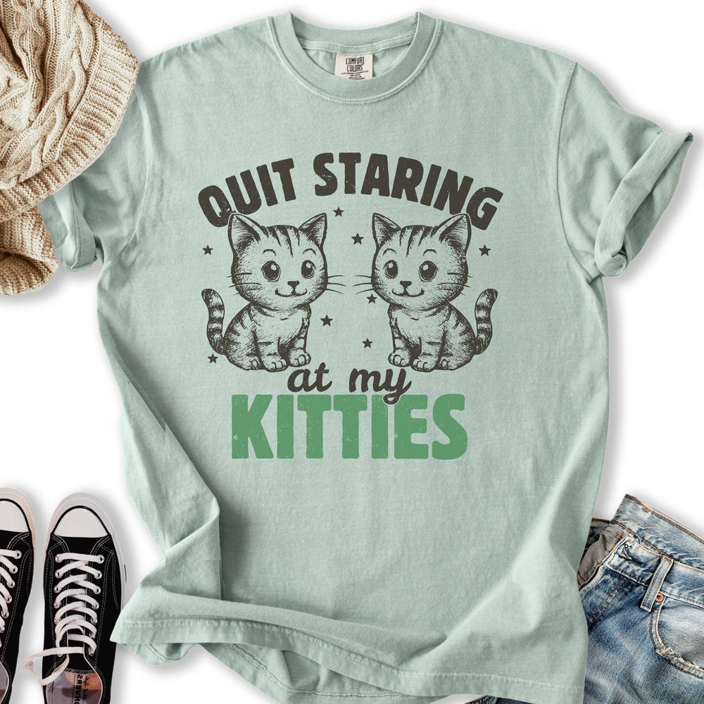 Staring At My Kitties T-Shirt