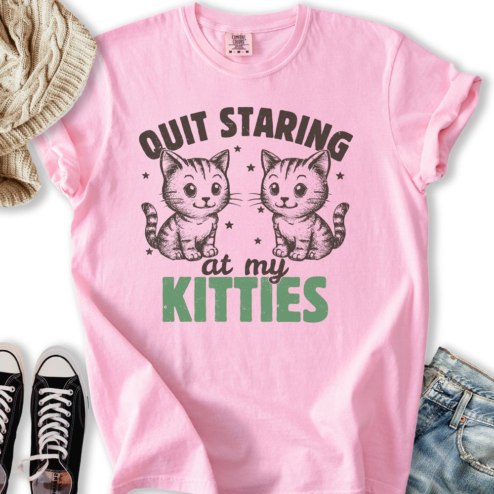 Staring At My Kitties T-Shirt