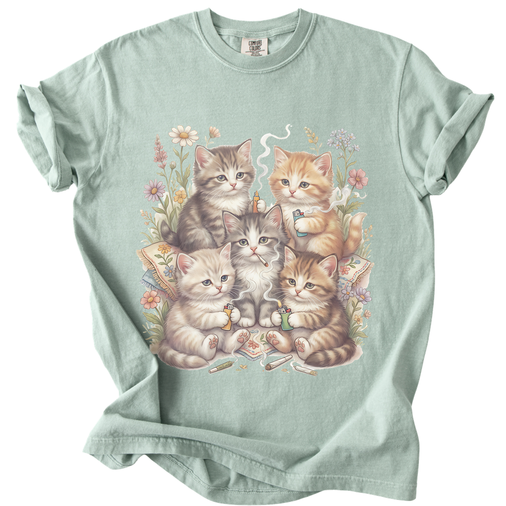Smoking Kittens T-Shirt
