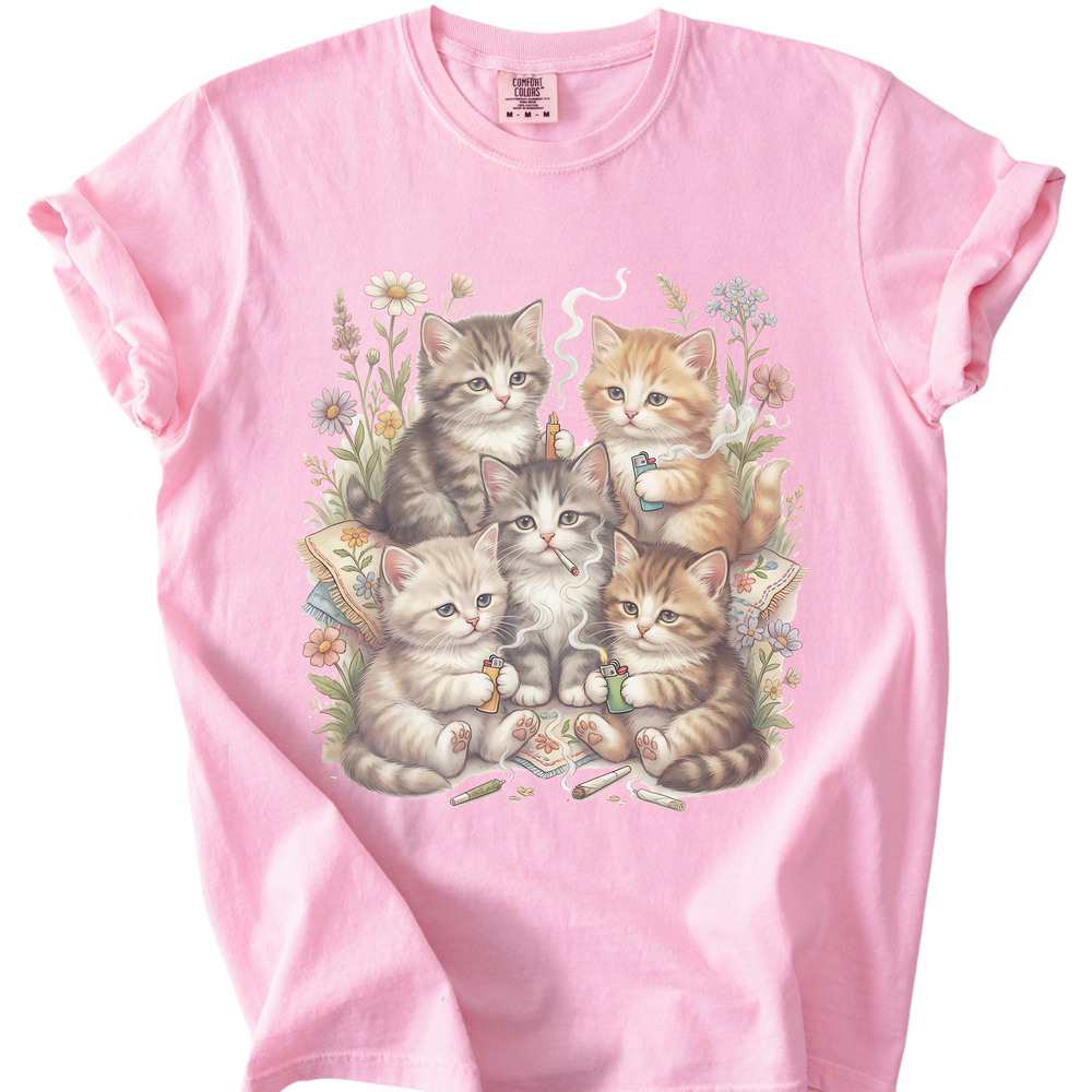 Smoking Kittens T-Shirt
