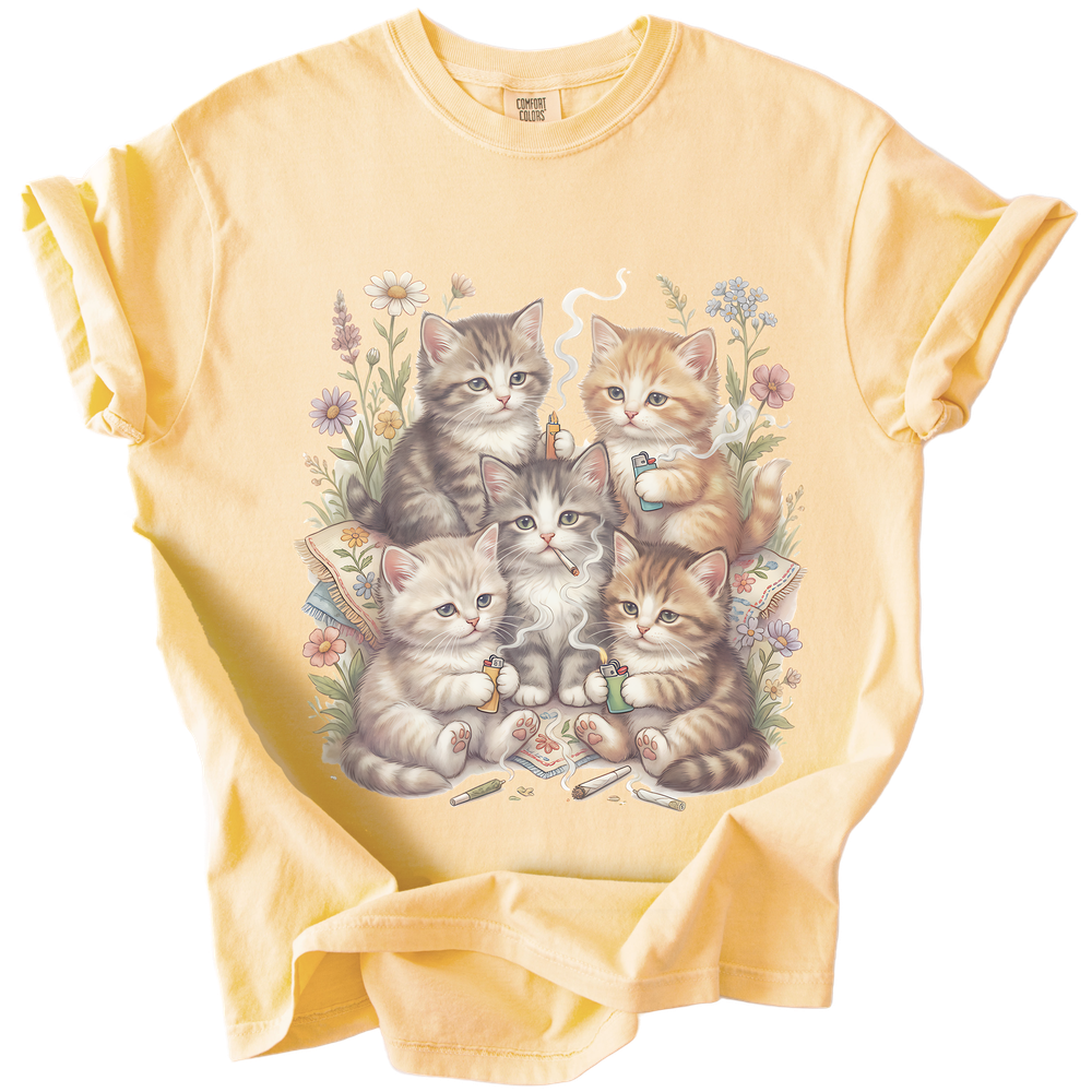 Smoking Kittens T-Shirt
