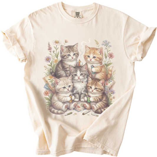 Smoking Kittens T-Shirt