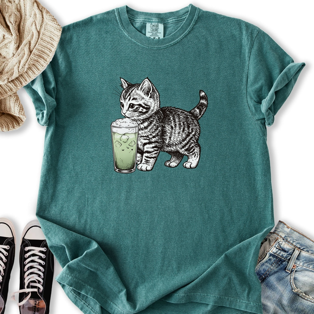 Kitten with Matcha T-Shirt