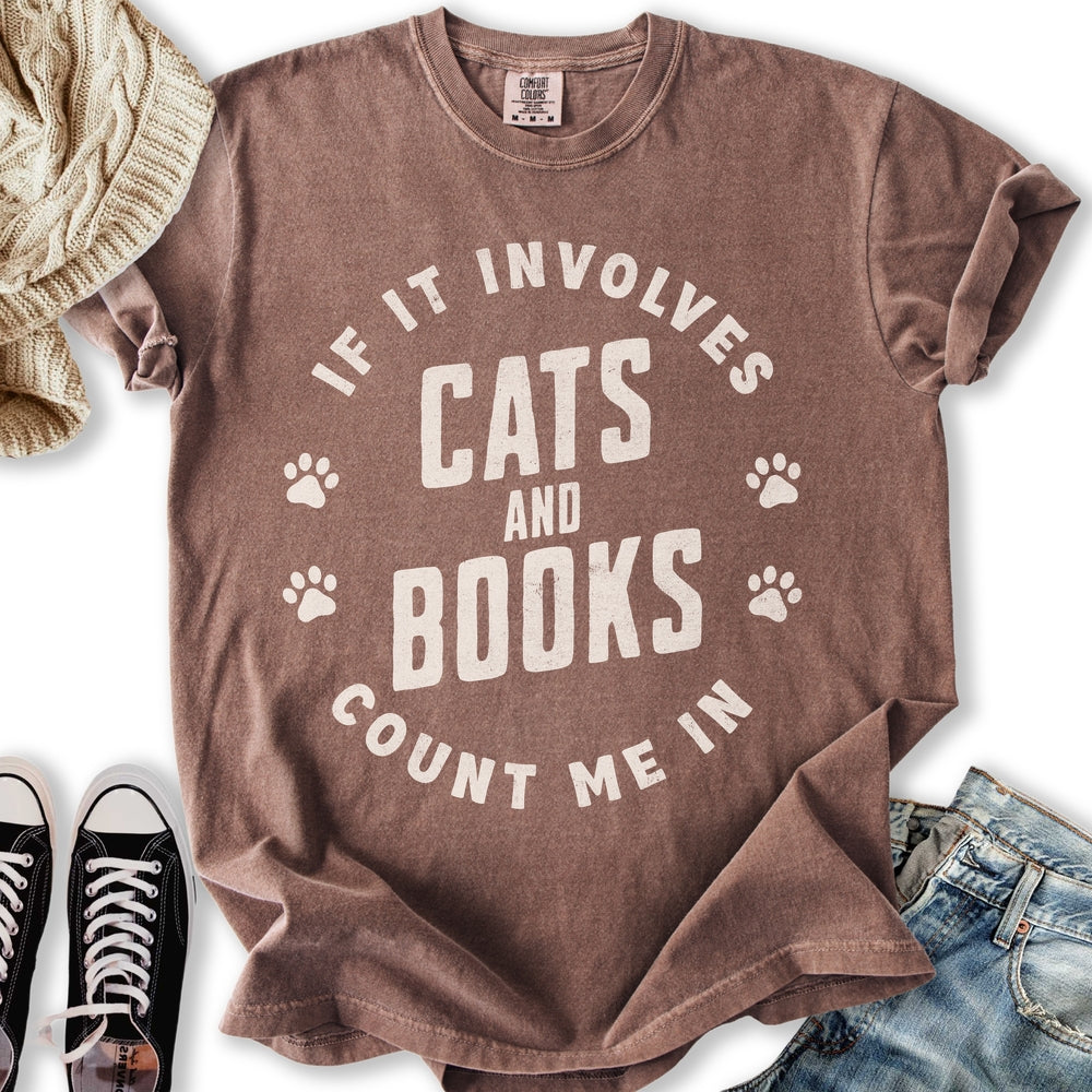 Involves Cats & Books T-Shirt