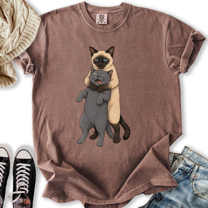 Siamese Cat Headlock T-Shirt