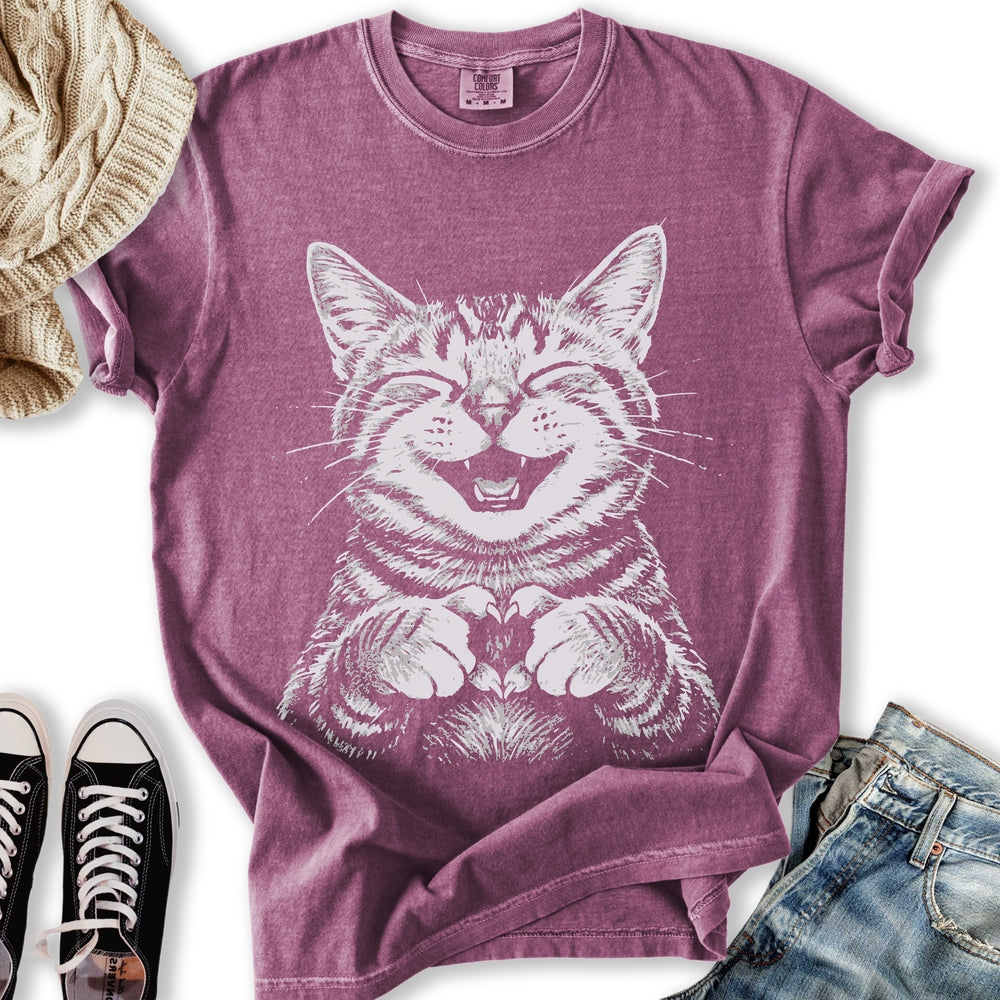 Cat Love Heart T-Shirt