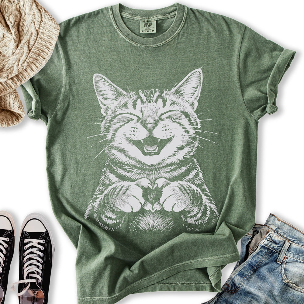 Cat Love Heart T-Shirt