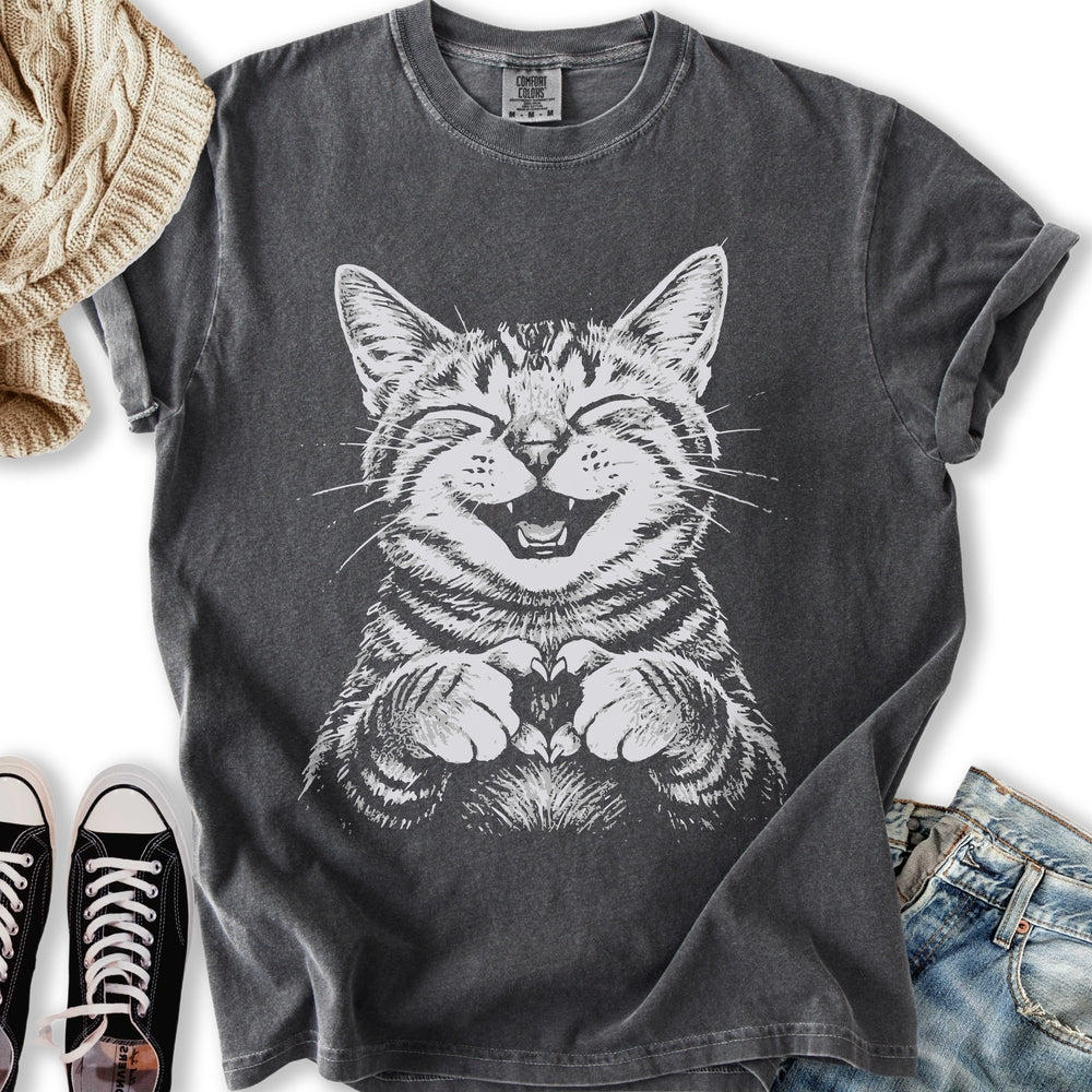 Cat Love Heart T-Shirt