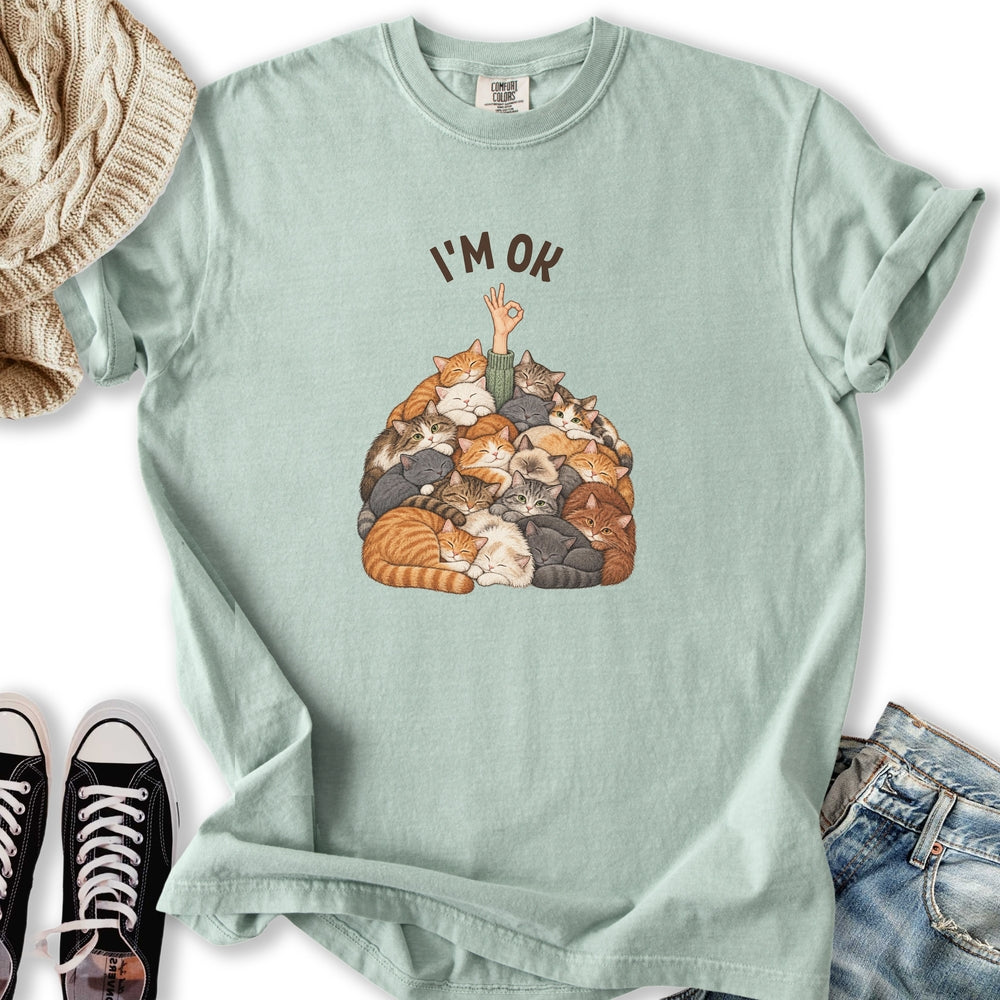 I'm Ok Cat Relaxed Tee