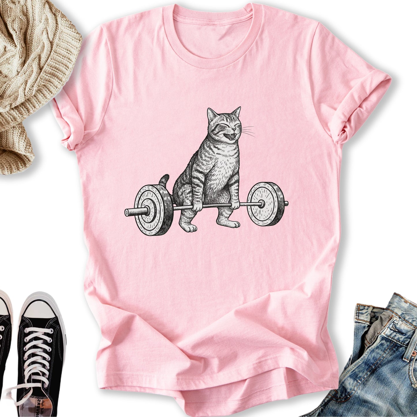 Deadlift Cat T-Shirt
