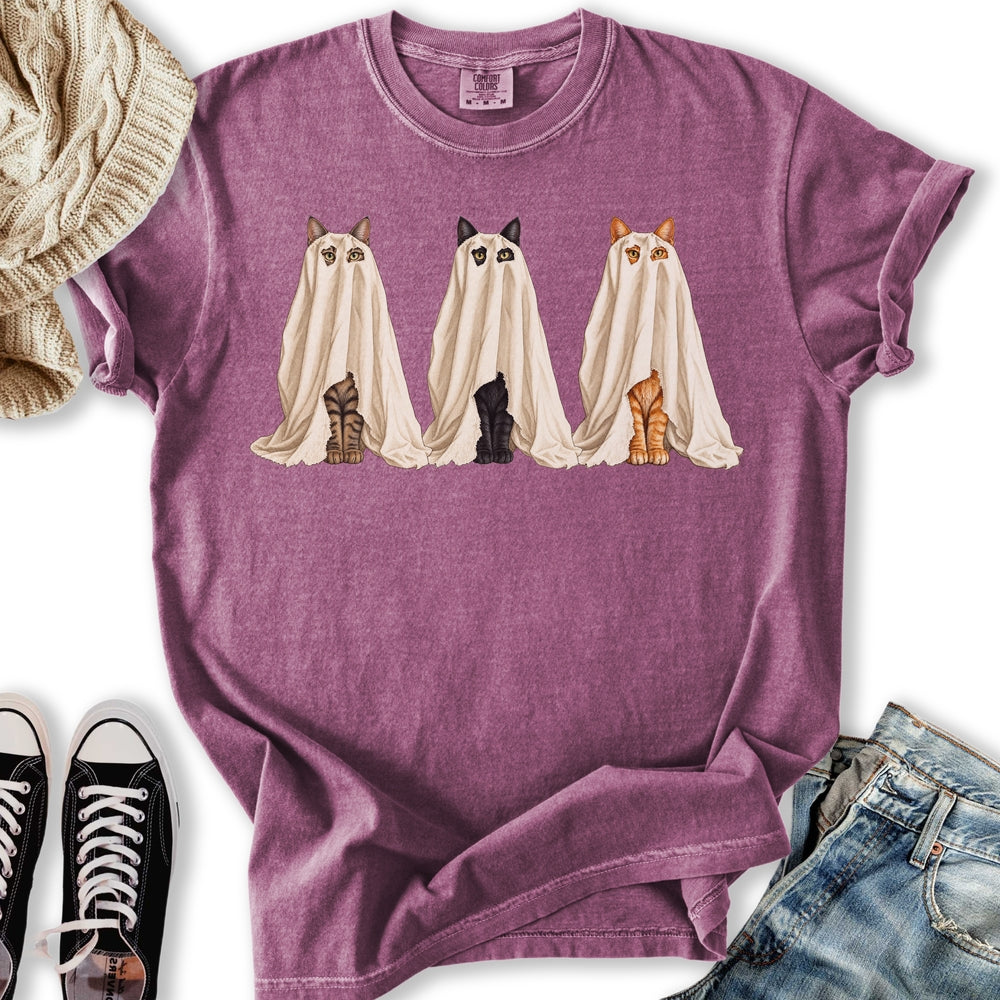 Three Ghost Cats Relaxed Tee
