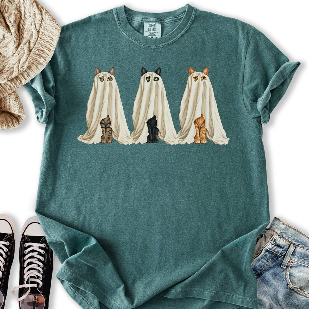 Three Ghost Cats Relaxed Tee