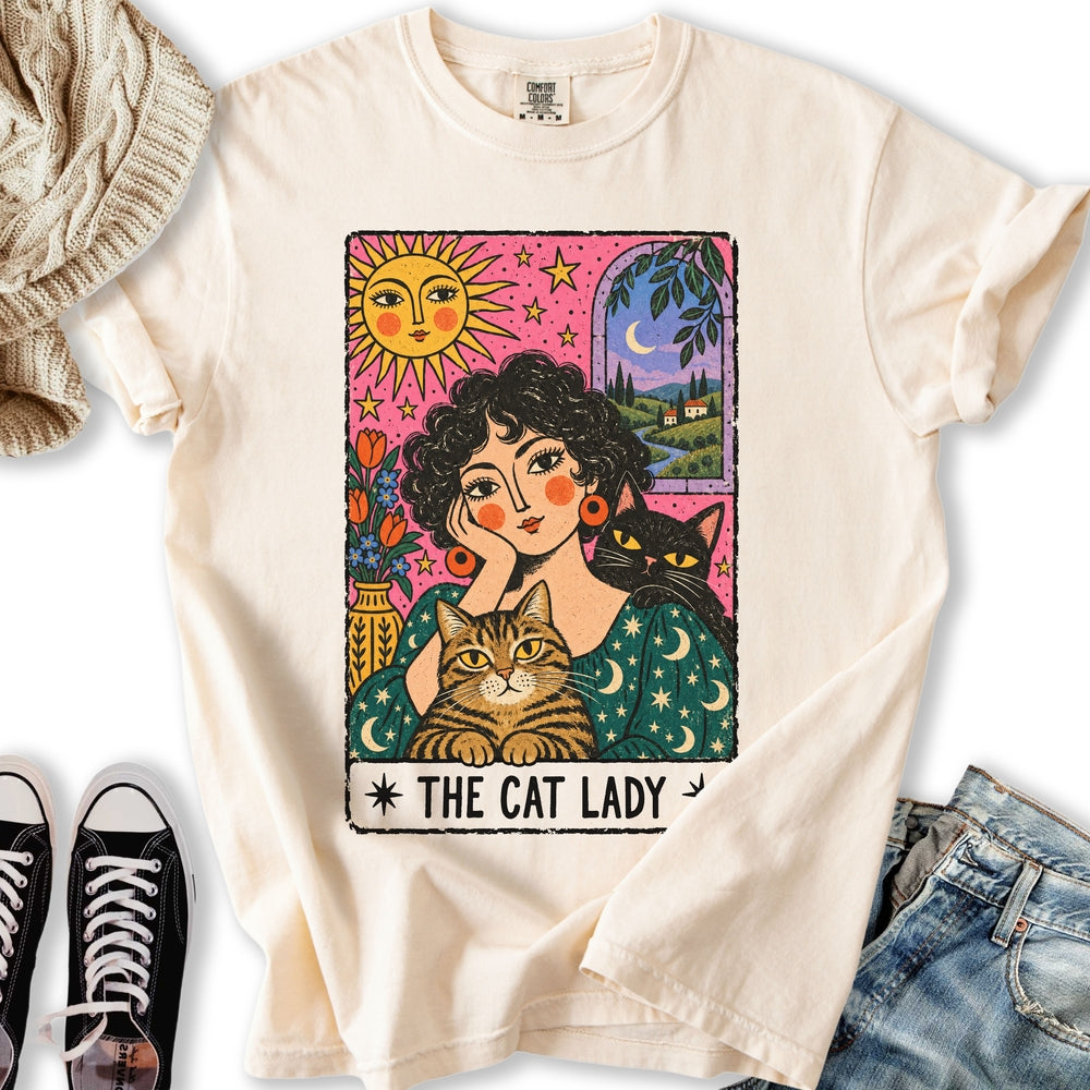 The Painterly Cat Lady Relaxed Tee