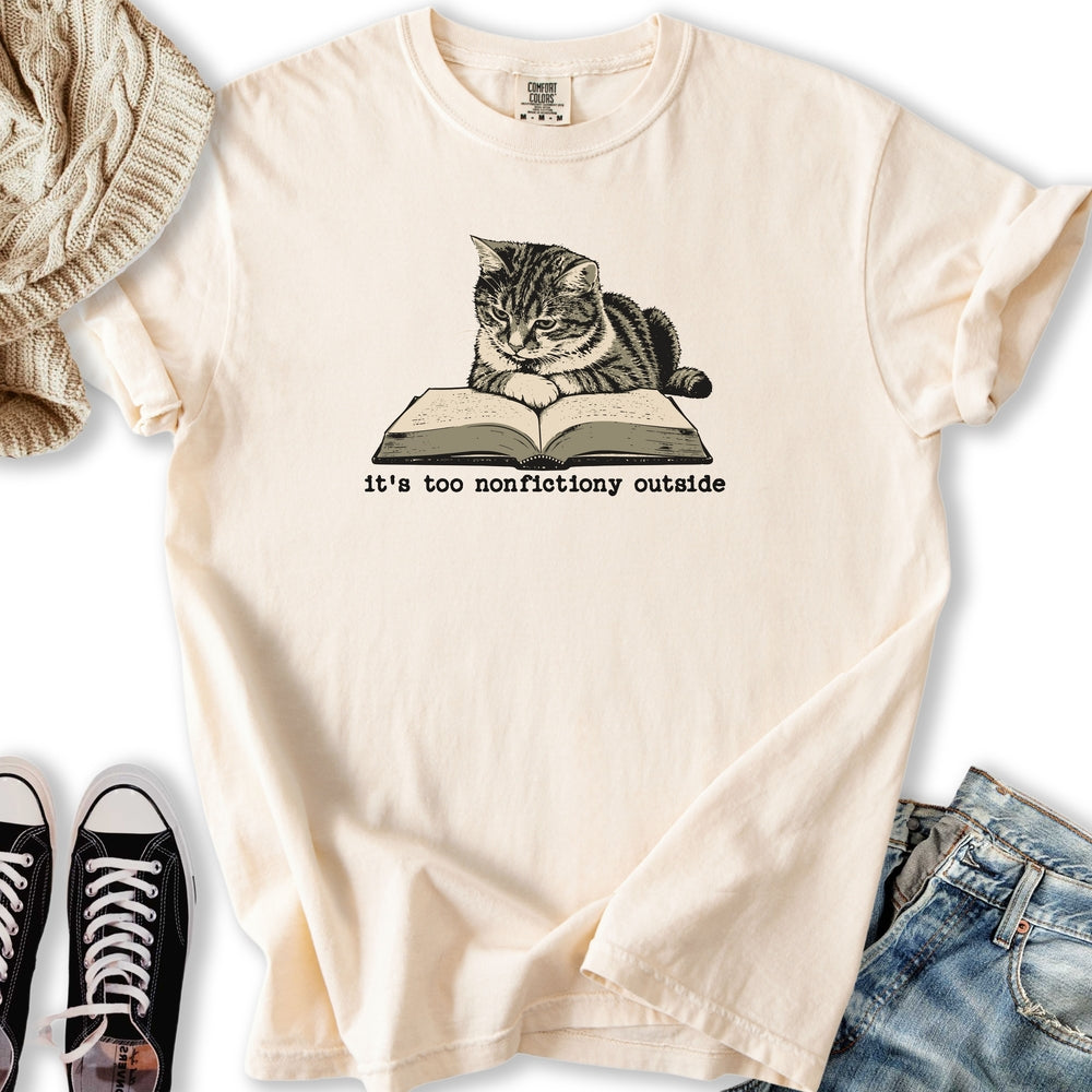Too Nonfictiony Cat Relaxed Tee