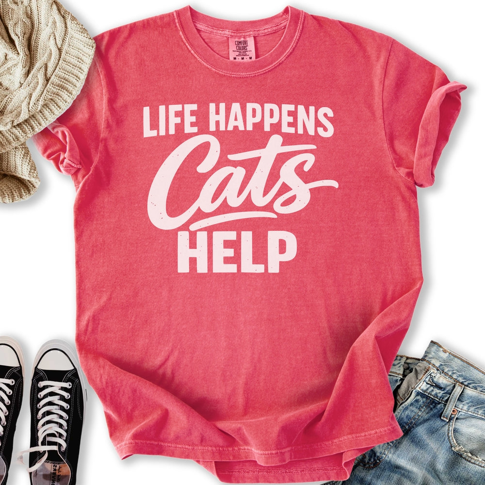 Life Happens Cats Help T-Shirt