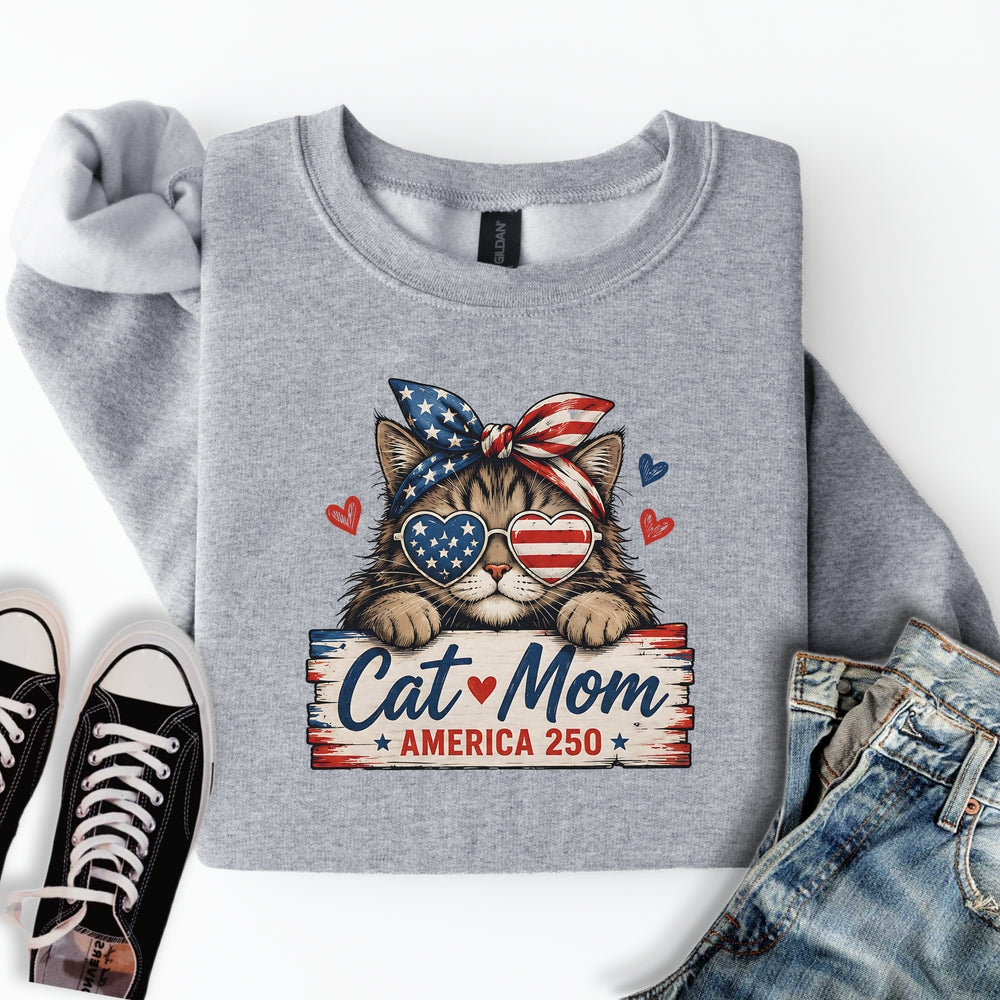 Cat Mom America Sweatshirt