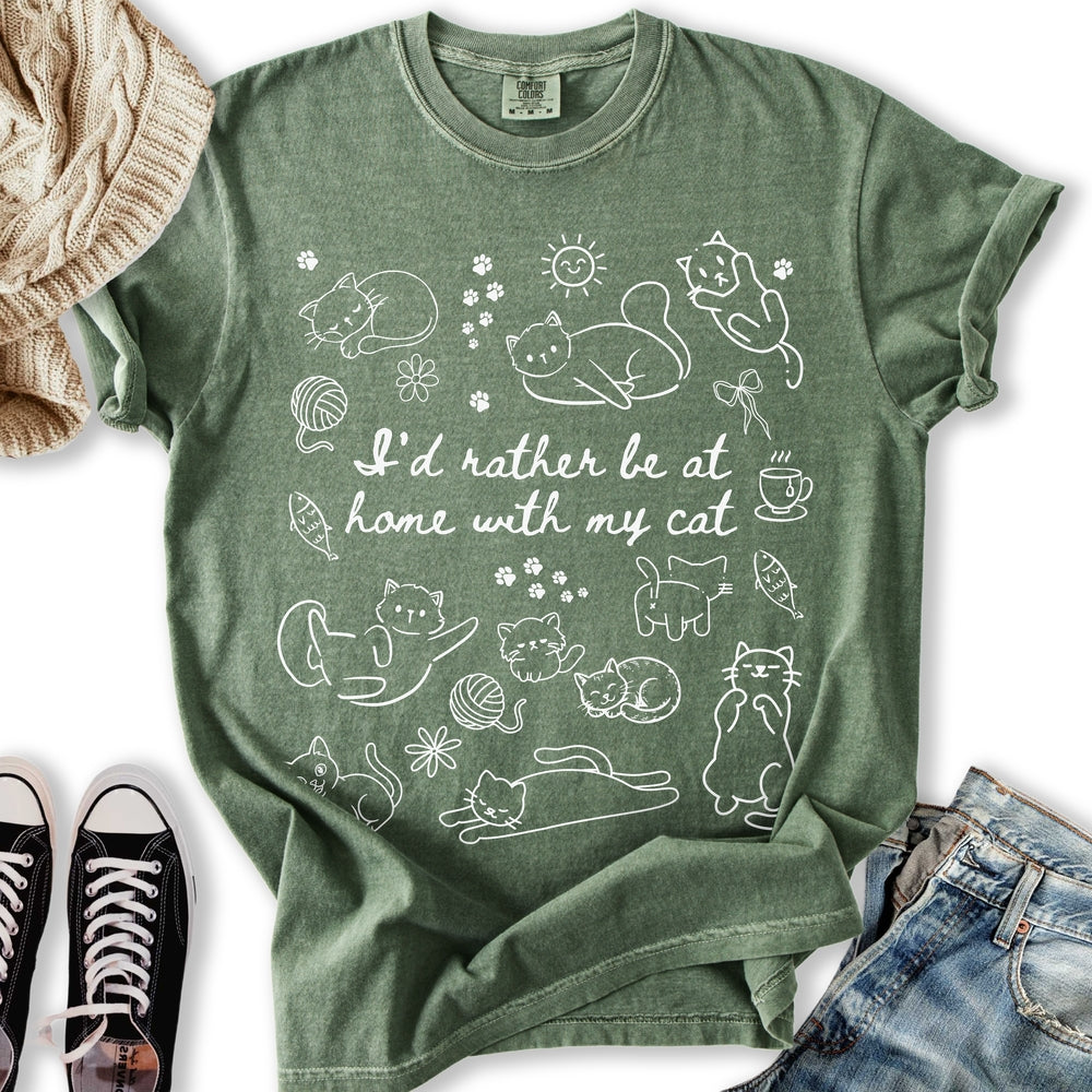 Home with my Cat T-Shirt