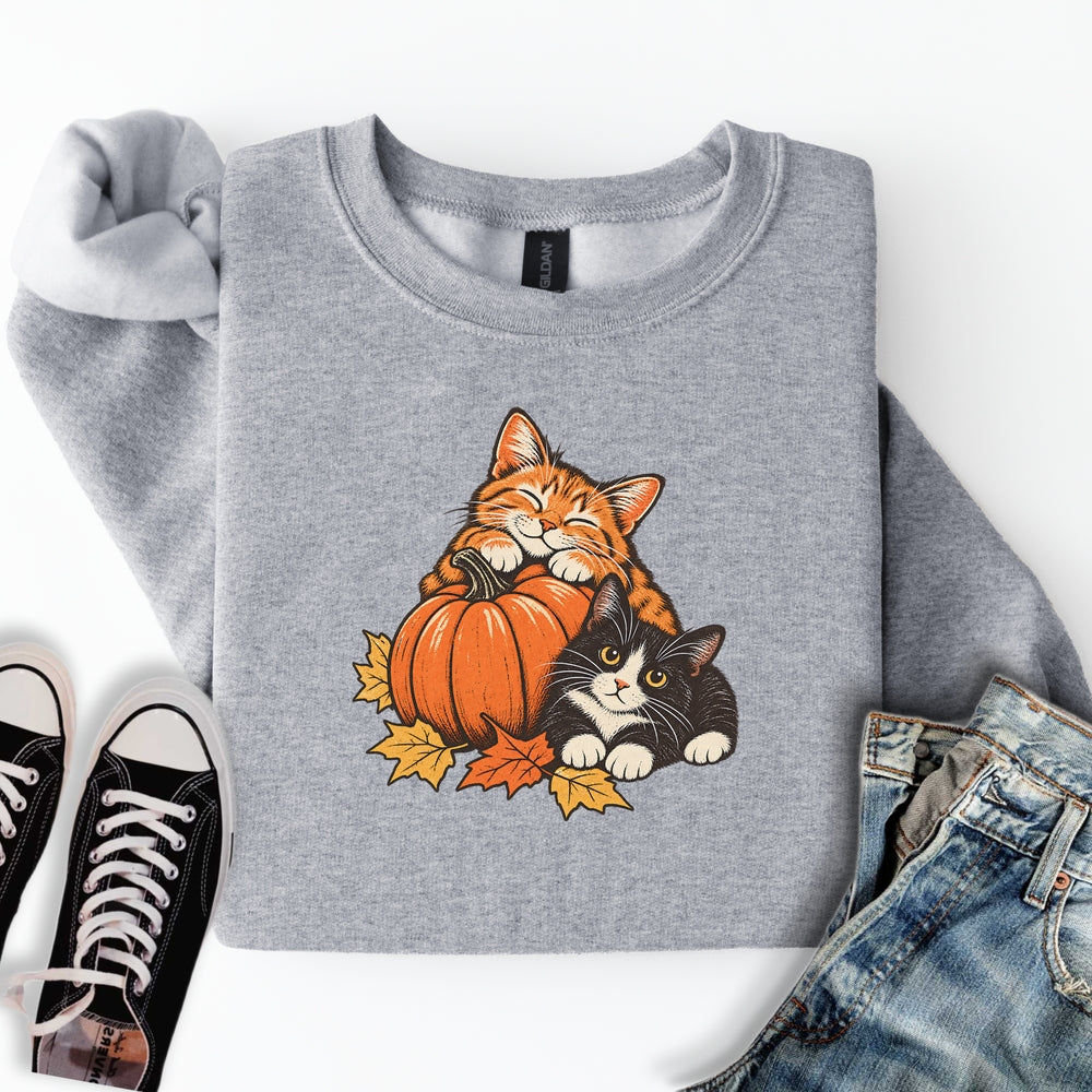 Cute Retro Fall Cats Sweatshirt