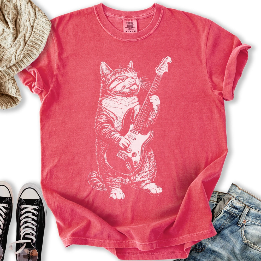 Electric Guitar Cat T-Shirt