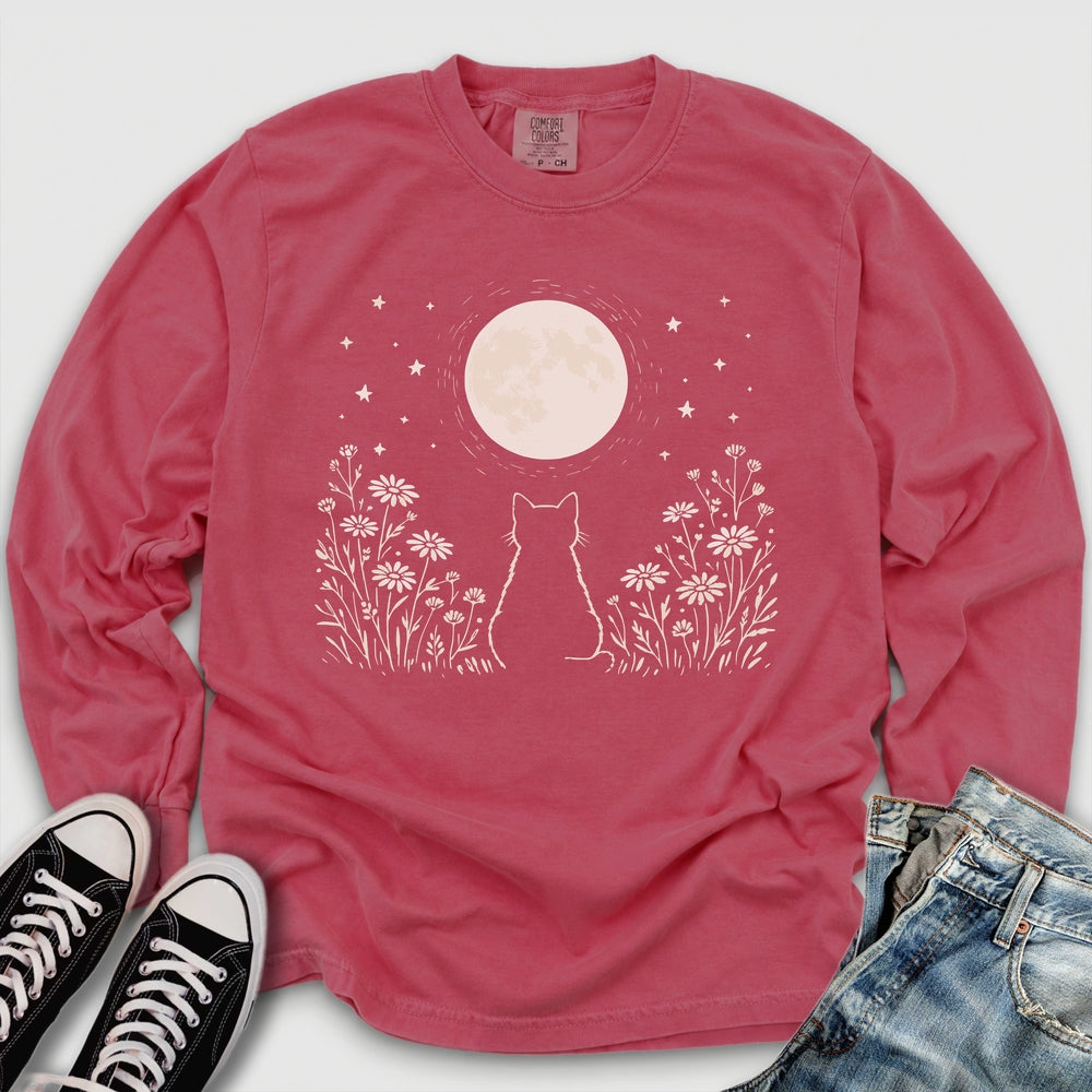 Kitten Moon Long Sleeve Tee