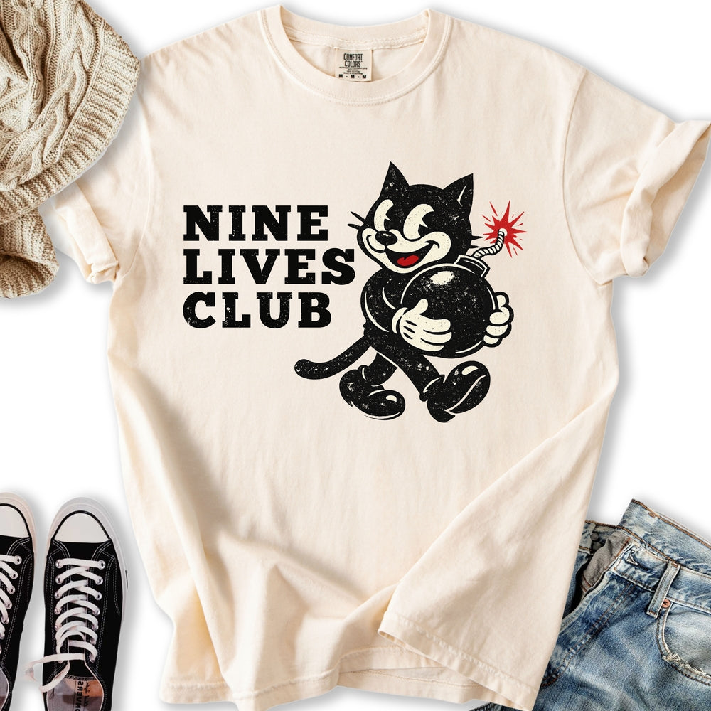 Vintage Nine Lives Club T-Shirt