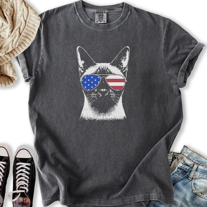 USA Aviator Siamese Cat T-Shirt