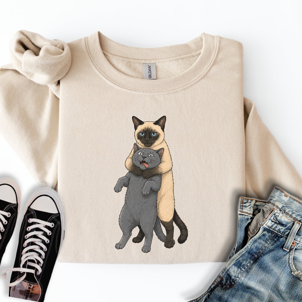 Siamese Cat Headlock Sweatshirt